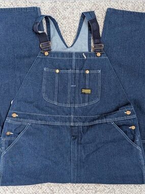 Sears Toughskins Dark Blue Relaxed Men's Jeans Overalls